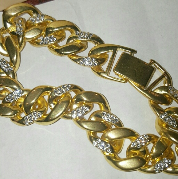 3 Cuban braclets. Rose gold! Silver, yellow gold - Picture 3 of 5